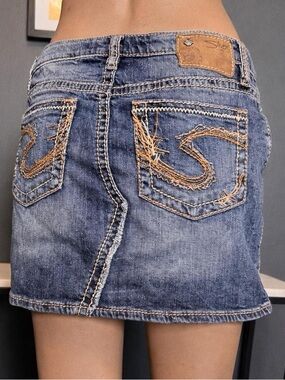 Silver Jeans Y2K Denim Mini Skirt